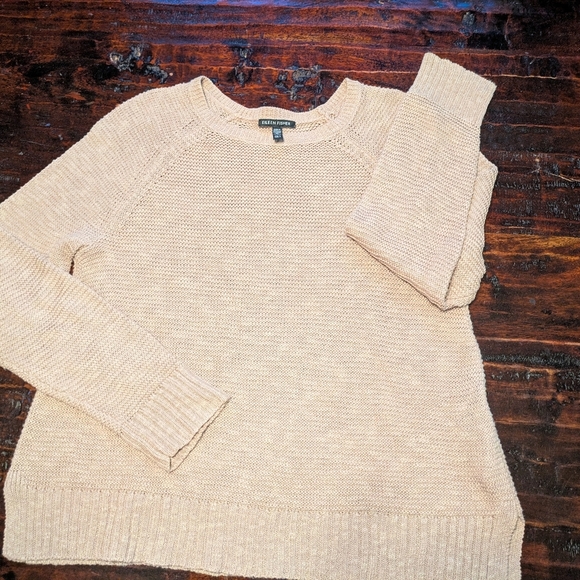 Eileen Fisher Knit Sweater S Oatmeal Color - Picture 3 of 10